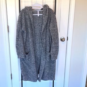 Hooded long sweater